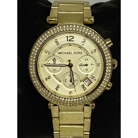 Michael Kors Parker MK5354 Women's Gold Stainless Steel Analog Dial Watch VK737 - Picture 2 of 12